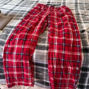 Red Plaid Pajama Pants